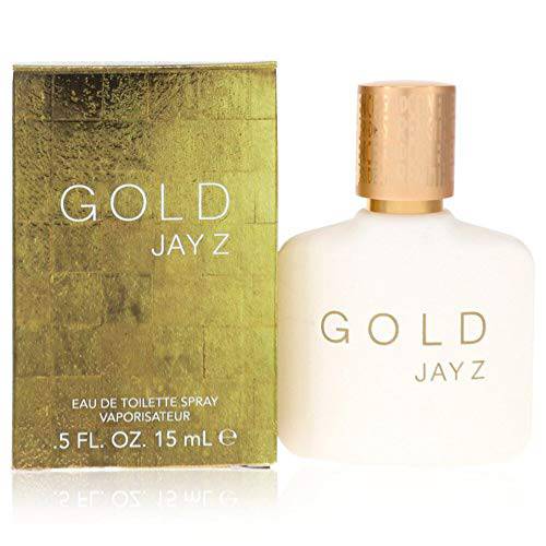 Jay-Z Gold Cologne EDT Spray for Men, Aromatic Fougere Fragnance, 0.5 Fl Oz