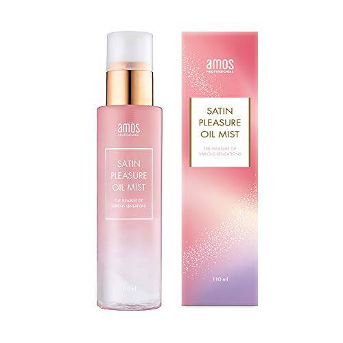 AMOS PROFESSIONAL Satin Pleasure Hair Oil 1.6 oz (50ml) | Moisture, Nutrition and Gloss with Floral Fragrance for Silky Smooth Hair | Korean Hair Salon Brand