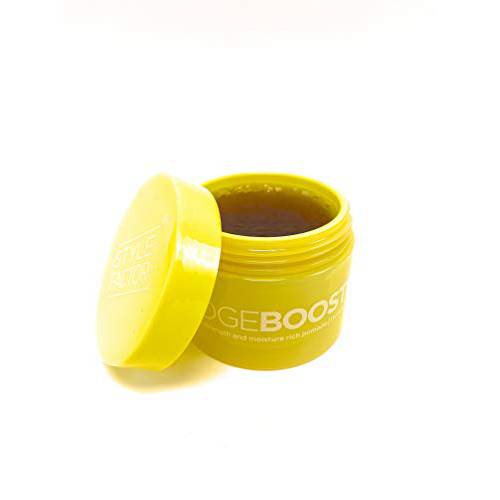 Style Factor Edge Booster Strong Hold Water-Based Pomade - Super Shine & Moisture 3.38oz (YELLOW QUARTZ)