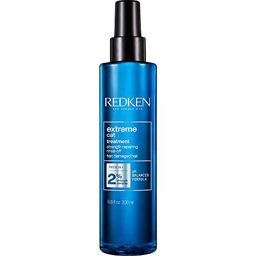 Redken Extreme CAT Anti-Damage Protein Reconstructing Rinse Out Treatment | For Distressed Hair | Strengthens Hair & Adds Shine | With Ceramide