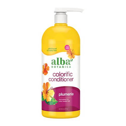 Alba Botanica Colorific Conditioner, Plumeria, 32 Oz