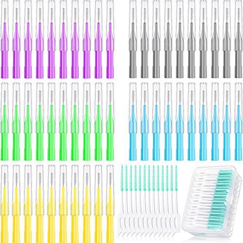 250 Pieces Interdental Brush Tooth Floss Tooth Cleaning Tool Toothpick Dental Tooth Flossing Head Oral Dental Hygiene Dental Flosser Teeth Soft Dental Picks Refill Dental Flosser Toothpick Cleaners