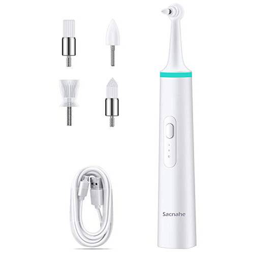Sacnahe Electric Tooth Polisher, 4-in-1 Professional Teeth Cleaning Kit with 3 Adjustable Modes, Electric Dental Calculus Remover for People