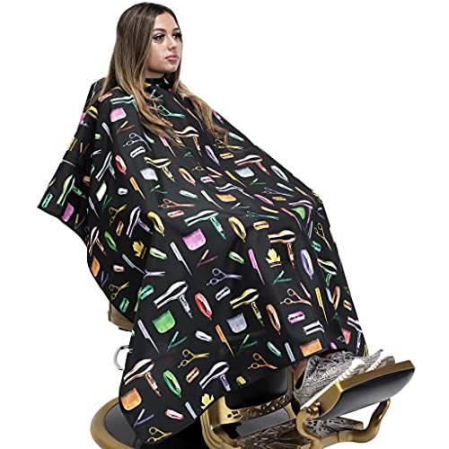 King Midas Professional Barber Cape - Hair Cutting Cape with Snap Buttons - Long Lasting Unisex Cape for Hair Salon
