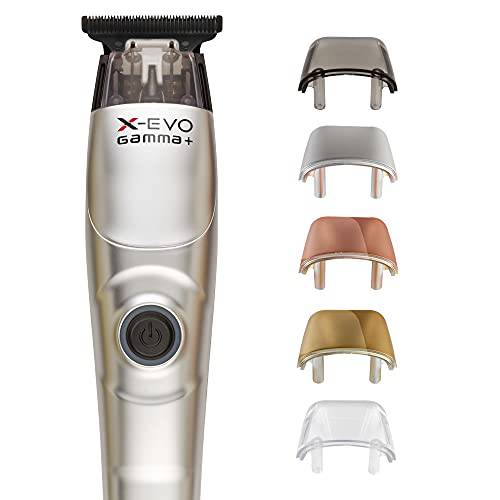 GAMMA+ X-Evo Trimmer Microchipped Magnetic Motor with Interchangeable Lids Matte Colors, 3 Guards, Charging Stand