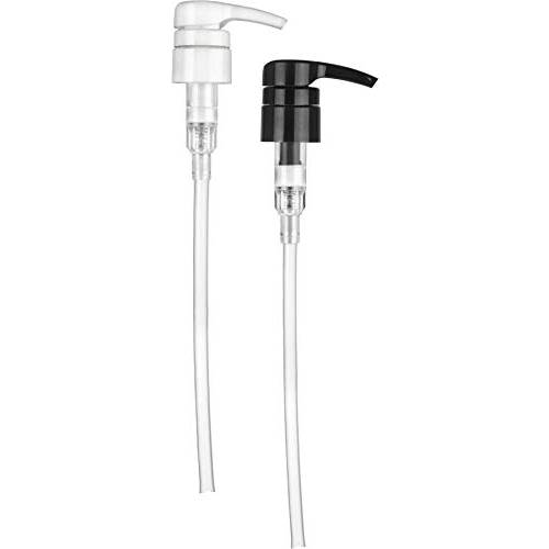 Universal Dispensing Pump, Perfect for Shampoo & Conditioner 1L /33.8 OZ - Fits for Most Popular Brands Bottles or any Refillable Bottles from 12oz to 33.8oz with 28/410 Neck Size, 2 Pack, White/Black