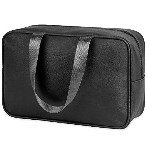 Full Size Toiletry Bag Large Cosmetic Bag Travel Makeup Bag Organizer Medicine Bag for Women and Girl (Large, Black)