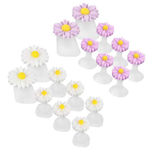Beaupretty Daisy Flower Silicone Toe Separators Spacers Spreaders Cushions Toes Dividers Pedicures Nail Art Tools Polish Guards for Home Salon