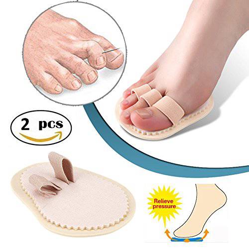 1 Paris Big Toes BProtector Pads, Thumb Claw Straightener Splint, Crooked Overlapping Toes Separator Cushions, Hammer Toe Pain Relief Corrector, for Hallux Valgus Corns Blister Callus (2 toes)