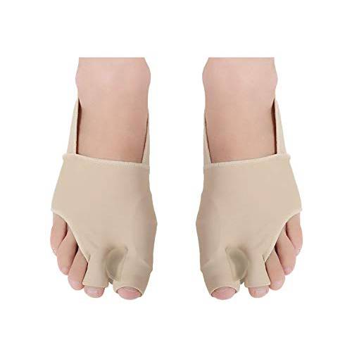 BCorrector, Double Toe Separators, Relieve Toe Friction BPain, Ball of Foot Cushion Toe Spacers Straightener Splint, for Hallux Valgus Overlapping Toes Straightener Sleeves Socks (S)