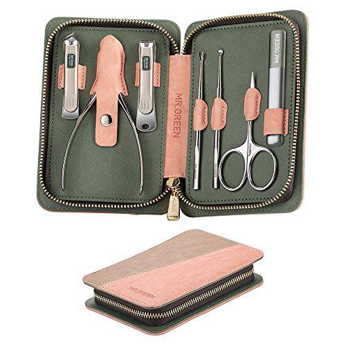 7Pcs Manicure Set, Pedicure Sets, Nail Clipper sets，Stainless Steel Professional Nail Cutter with Travel Case