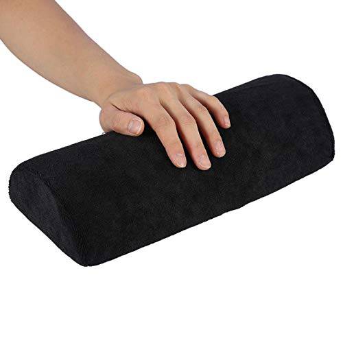 Hand Cushion,Nail Art Soft Sponge Pillow - Nail Art Table Mat Holder Pad, Salon Hand Rest Cushion,Detachable Washable Arm Rest Holder,Manicure Makeup Cosmetic Tools (Black)