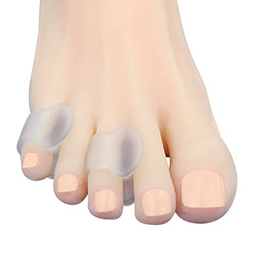 Niupiour Gel Pinky Toe Separators, 14 Packs of Silicone Little Toe Spacers for Overlapping Toe, Small Hammer Toe Straighteners for Crooked Toe, Relieve Rubbing and Friction