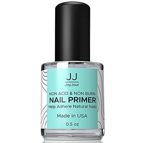 JoyJour Professional Nail Primer Bond Non Acid & Burn, Nails Protein Bond, Superior Bonding 0.5 oz for Gel Polish, Adhesives Polish Tips System Manicure Functional Use, Fl (Pack of 1)