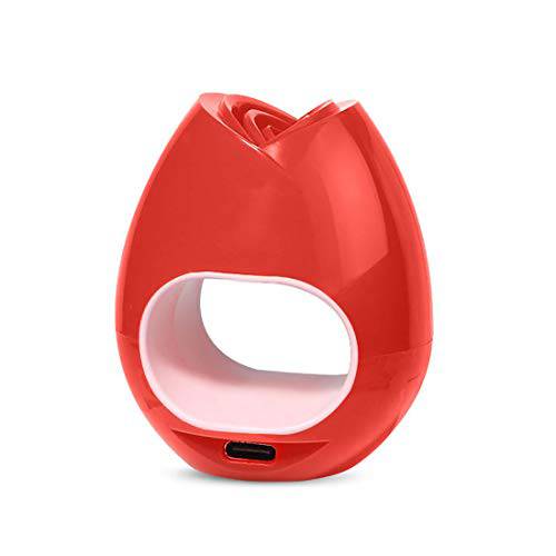 UV LED Nail Lamp Mini Red USB Gel Nail Lamp 16W Portable Rose Shape Nail Dryer for Gel Nails Polish Manicure,Nail Art Tools Accessories(Touch Model)