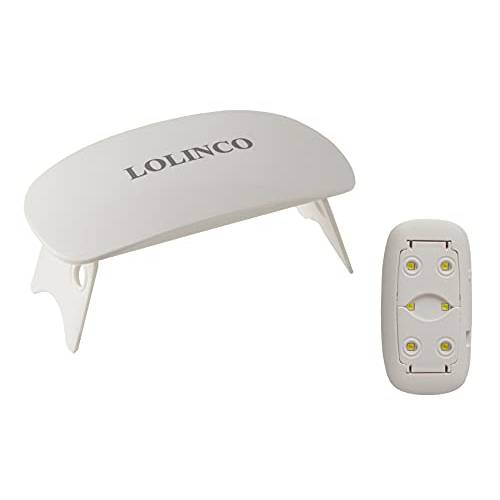 LOLINCO UV LED Nail Lamp 6W, Nail Dryer for Gel Nail Polishes with 2 Timer Setting 45s and 60s