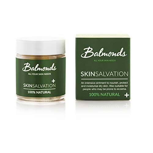 Balmonds Skin Salvation 1.01 fl oz. - Salve for Dry, Itchy Skin, Diaper Rash & Eczema – All-Purpose Intensive Moisturizer with Calendula, Hemp & Beeswax – 100% Natural & Cruelty Free