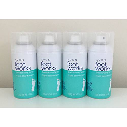 Avon Foot Works Healthy Deodorizing Foot Spray, pack of 4