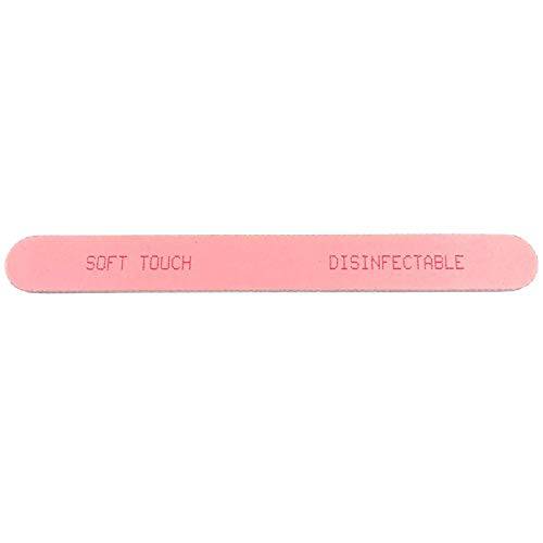 Soft Touch Nail File, Double Sided – 280/320 Grit, Light/Dark Pink, for Natural Nails, 7 Inch - 5 Piece