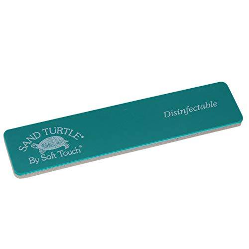 Soft Touch Sand Turtle Nail File Block, Soft Sponge, Teal 120 Grit Fine, 5 ¼ Inch, One Piece