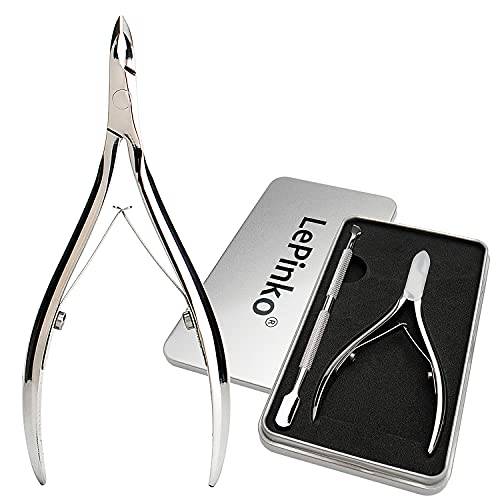 LePinko Salon-Quality Cuticle Trimmer with Cuticle Remover, Super Labor-saving Cuticle Cutter, Sharp Cuticle Clippers for Manicurist, Professional Pedicure Manicure Nail Care Tool, 5mm Jaw