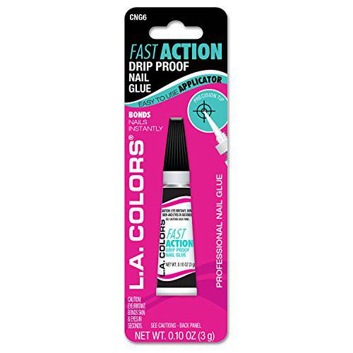 L.A. COLORS Drip Proof Nail Glue, 0.1 Ounce, CNG6