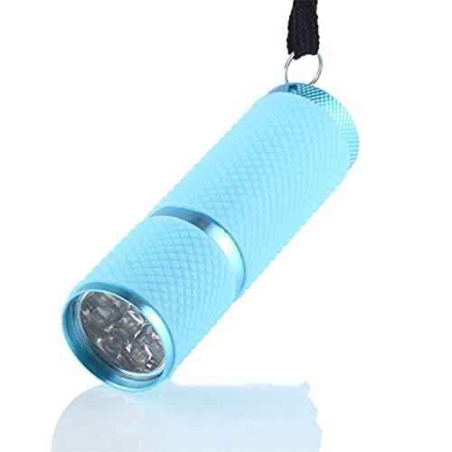Meitawilltion 9 LED Small Glow Nail Lamp,Mini UV Nail Dryer for Gel Nails Polish,Portable Flashlight for Nail Art-Blue