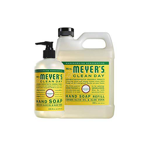 Mrs. Meyer’s Hand Soap Variety, 1 Honey Suckle Refill, 1 Honey Suckle Hand Soap, 1 CT