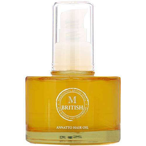 BRITISH M Annatto Hair Oil 70ml(2.36fl.oz) | Protects hair | Vegan | for all hair type | Frizz-free Shine | Instantly Absorbed | Treatment