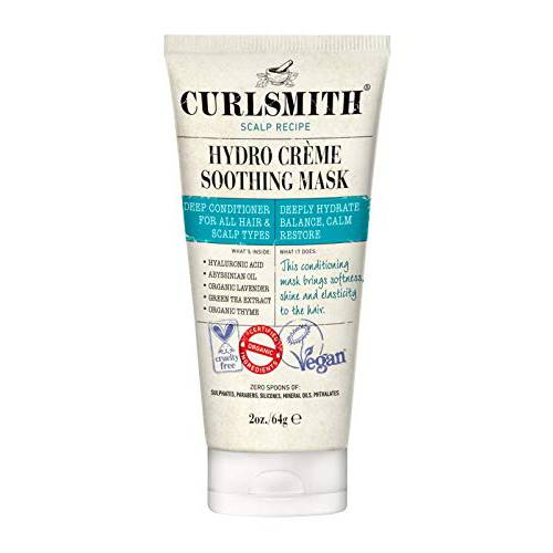 CURLSMITH - Hydro Crème Soothing Mask - Vegan Soothing Hair Mask for any Hair Type, Encourages Growth (2 oz)
