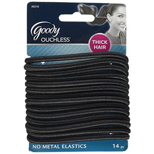 Goody Women’s Ouchless 5mm Elastics, Black, X-Large, 14 Count