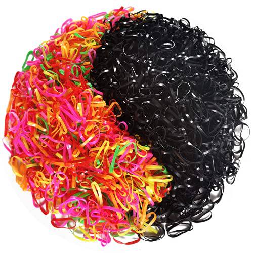 APPMOO Mini Elastic Bands 100 Pieces, Soft Elastic Hair Ties, Hair Styling Rubber Bands for Girls, Toddlers, Women, Babies, Braids, Long Hair, Ponytails, Colored