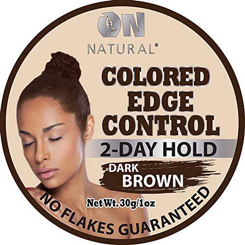 On Natural Colored Edge Control Hair Gel 1oz-Dark Brown