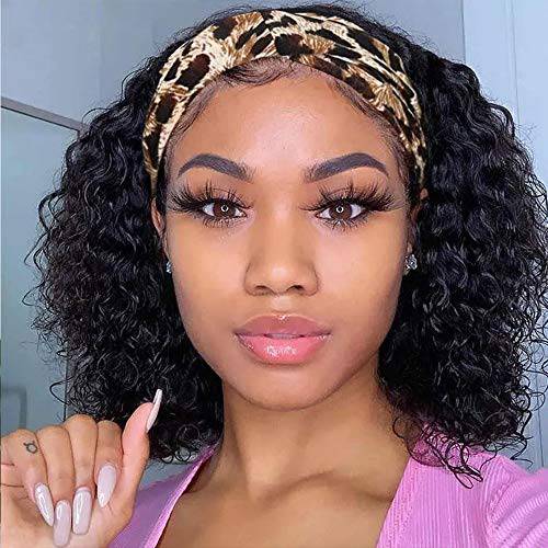 180% Density Lace Front Wigs Human Hair Deep Wave HD Lace Frontal Wigs Curly Deep Wave Lace Front Wigs for Black Women 13x4 Lace Front Wigs Human Hair Pre Plucked With Natural Hairline 14 Inch Wigs