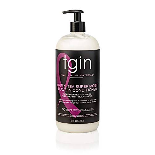 tgin Green Tea Super Moist Leave-in Conditioner For Natural Hair - Protective Styles - Dry Hair - Curly Hair - Promotes Growth - Lightweight - Natural Hair - Moisture - 32 oz JUMBO