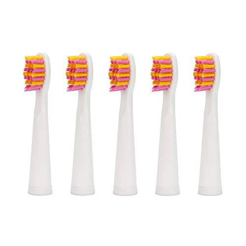 Toothbrush Replacement Heads Compatible with Fairywill FW-D1/D3/D7/D8/507/508/551/917/959, ATMOKO, Gloridea, Sboly, WOVIDA, YUNCHI Y1 Sonic Electric Toothbrushes, 5 Pack - Pink