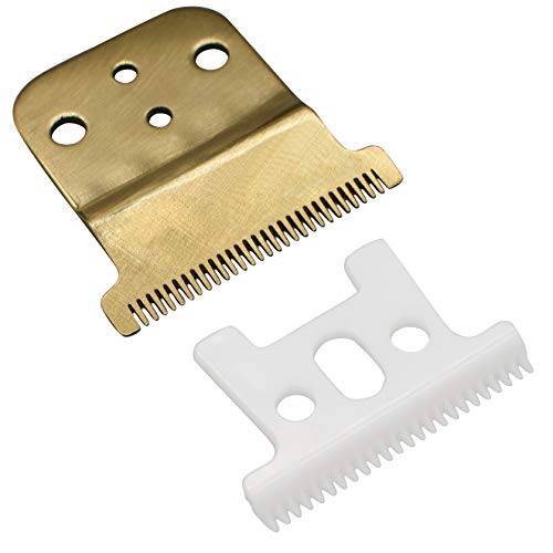 Professional Replacement Blades 32105 for Pro Li Trimmer D732655 D832400, Carbon Steel Fixed Blade with Ceramic Moving Blade, Compatible with SlimLine Pro Li Andis Hair Trimmer(Gold)