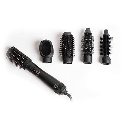 SRI Dryer Brush - 1-Step Volumizing Dryer Brush, 5 Attachments, 3 Heat Settings, and Negative Ion Technology to Help Smooth Frizz & Increase Shine