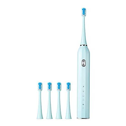 GIAVGIAV Travel Electric Toothbrush for Adults & Teens, Rechargeable Sonic Care Toothbrushes for Deep Cleaning, 5 Dupont Brush Heads, 5 Modes & 41,000 VPM for 75 Days, Smarter Timer & Fast Charge