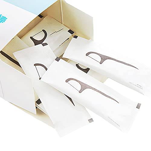 Dental Floss Picks- Individual Package Portable Floss 120pcs Flossers with Travel Case Superfine Floss Picks Dental Picks for Teeth Cleaning