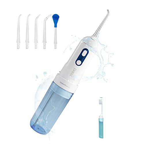 Cordless Water Flosser Teeth Pick Oral Irrigator Portable Rechargeable for Braces, Tooth Cleaning, Travel, with 4 Modes, IPX7 Waterproof