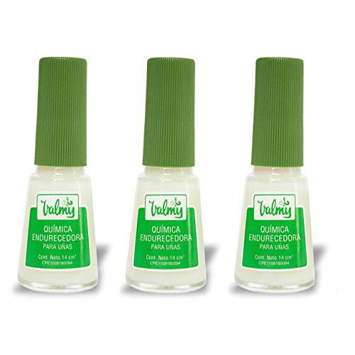 Valmy Quimica Endurecedora Nail Hardener - Strengthener and Protective Polish Treatment for Extra Strong Nails - Pack of 3