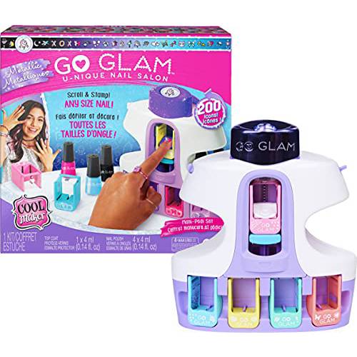 Cool Maker, GO Glam U-nique Metallic Nail Salon with 200 Icons and Designs, 4 Bonus Polishes, Stamper & Dryer, Nail Kit for Girls, Amazon Exclusive