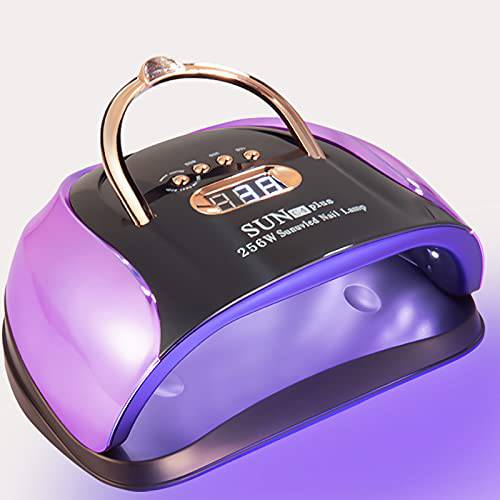 MUSERAY UV LED Nail Light, 256W High Power Nail Gel Light, 4 Timer Settings and Professional Manicure Nail Lamp with Automatic Sensor(Comes with 9 Free Gifts)