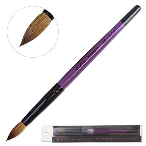 Professional Purple Wood Kolinsky Acrylic Nail Brush (Size: 6, 8, 10, 12, 14, 16, 18, 20, & 22) Pana Pure Kolinsky Hair (Size 12)