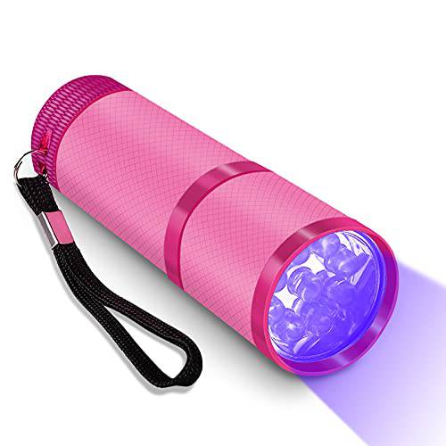 TX LUX Mini UV Light for Gel Nails 9 LED Flashlight Portability Nail Dryer Machine Nail Art Tools UV Led Nail Lamp (Pink), (TX001)