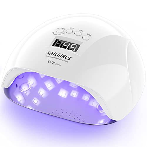 NAILGIRLS UV LED Nail Lamp, 150W Nail Dryer for Gel Nail Polish 4 Timer Setting with Automatic Sensor, UV Nail Light Curing Lamp for Home, Salon