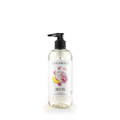 Caldrea Hand Wash Soap, Aloe Vera Gel, Olive Oil And Essential Oils To Cleanse And Condition, Sweet Pea Scent, 10.8 Oz