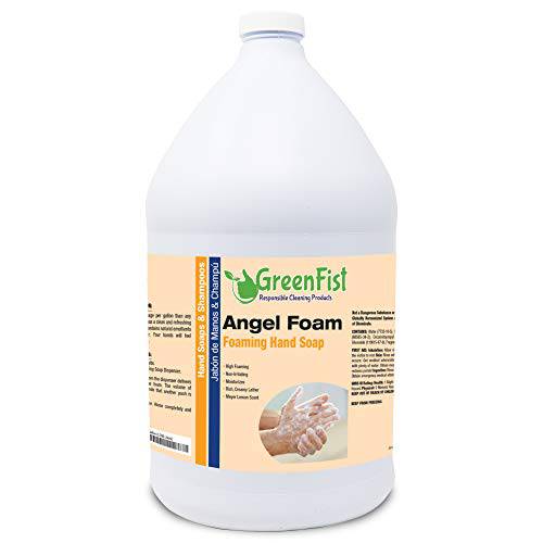 GreenFist Foaming Hand Soap Refills [ Foam Refill ] Gentle-Hand Wash Lemon Scent , 128 ounce (1 Gallon)