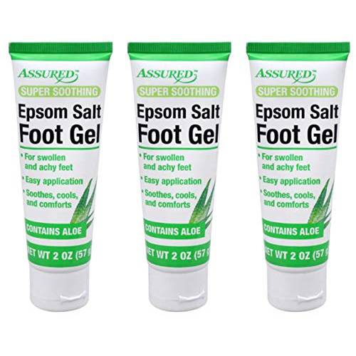 ASSURED Epsom Salt Foot Gel for Swollen Achy Feet, 3-ct Set